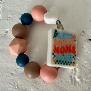 New Stanley Tumbler Cup Handle Charm Anti Social Moms Club Accessory Luggage Tag